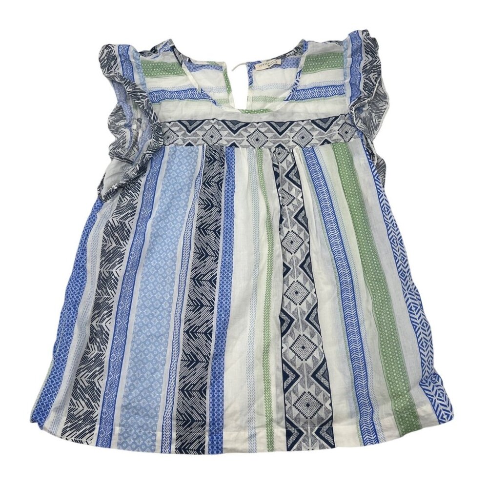 Lovestitch Blue and Green Patterned Blouse